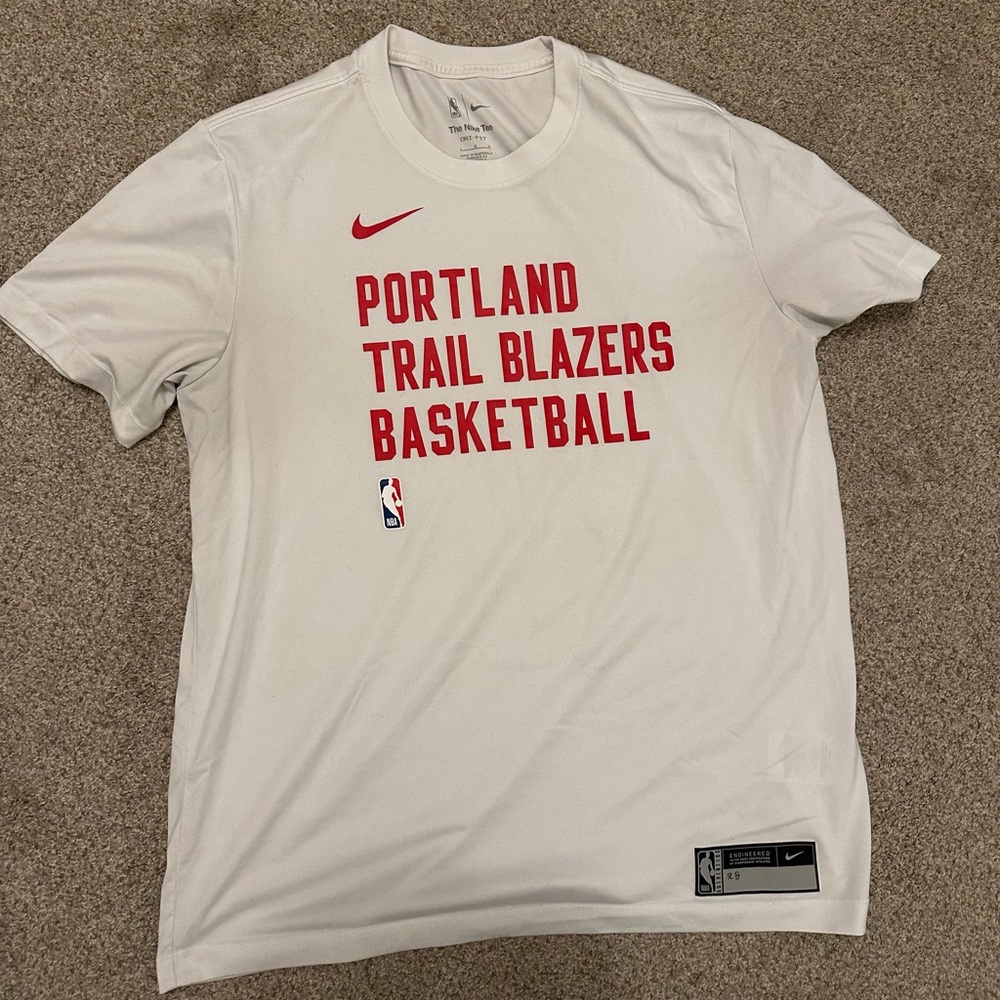 Nike Men's Portland Trail Blazers white SS T-Shirt Ripcity men’s dri fit large